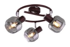 Globo Pallo Deckenstrahler Bronze, Rauch 3x E14 Dimmbar 25x16cm -Leuchten Verkauf globo54303 3