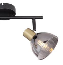 Globo Jay Deckenstrahler Schwarz, Messing 2x E14 Dimmbar 30x11x17,5cm -Leuchten Verkauf globo54305 2 4