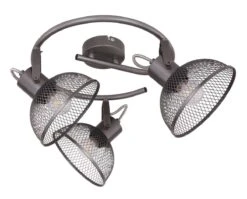 Globo Moniga Deckenstrahler Braun 3x E27 Dimmbar 30x20,6cm -Leuchten Verkauf globo54325 3 1