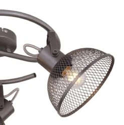 Globo Moniga Deckenstrahler Braun 3x E27 Dimmbar 30x20,6cm -Leuchten Verkauf globo54325 3 4