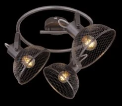 Globo Moniga Deckenstrahler Braun 3x E27 Dimmbar 30x20,6cm -Leuchten Verkauf globo54325 3 5