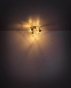 Globo Moniga Deckenstrahler Braun 3x E27 Dimmbar 30x20,6cm -Leuchten Verkauf globo54325 3 6