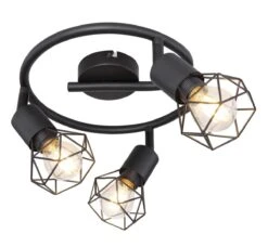 Globo Xara I Deckenstrahler Schwarz 3x E14 Dimmbar 23x18cm -Leuchten Verkauf globo54802s 3 2