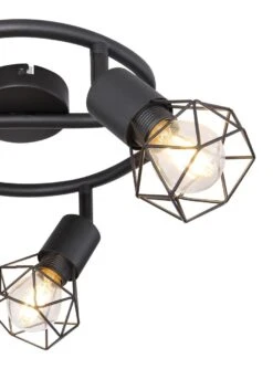 Globo Xara I Deckenstrahler Schwarz 3x E14 Dimmbar 23x18cm -Leuchten Verkauf globo54802s 3 4