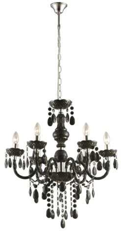 Globo CUIMBRA I Luster Chrom Schwarz, 6xE14