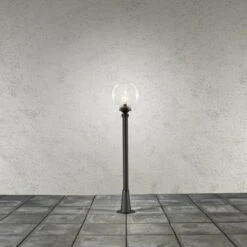 KONSTSMIDE Orion Außenwegeleuchte Schwarz Matt Mit Kugelkopf E27 118cm