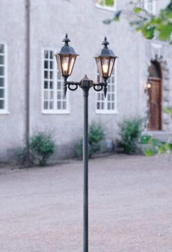 KONSTSMIDE Pallas Schwarzer Leuchtenkopf 2tlg.