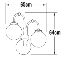 KONSTSMIDE Arcturus Leuchtenkopf 3tlg. -Leuchten Verkauf konst553 252 tz1