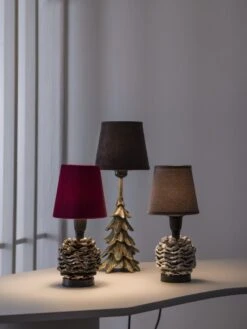 Tischlampe Im Tannenbaum Look Aus Metall Antik Messing PR Home Granen 29cm E14 Ohne Schirm -Leuchten Verkauf lampenfuss tannenbaum look messing farbend pr home 3411402 1