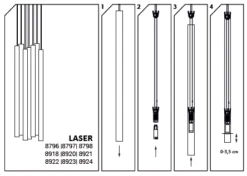 Nowodvorski LASER 490 Pendelleuchte, 7x G9 Messing Schwarz -Leuchten Verkauf laserlm 3
