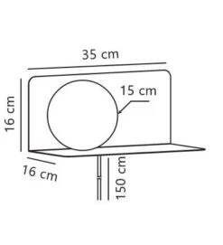 Nordlux Lilibeth Wandlampe Braun E14 Mit Ablage 35x16x16cm -Leuchten Verkauf lilibeth wandlampe mit ablage tz 2