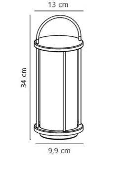 Nordlux LINTON Outdoor Tischlampe Verzinkter Stahl E27 IP54 Mit Kabelschalter 13x13x32,5cm -Leuchten Verkauf linton tischleuchte tz