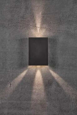 Nordlux Fold 15 Außenwandleuchte LED 2x150lm Schwarz Inkl. Schablonen -Leuchten Verkauf n2019051003 2