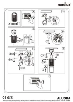 Outdoor Aufbauleuchte Aluminium Nordlux Aludra IP54 E27 -Leuchten Verkauf n2118006010 mon