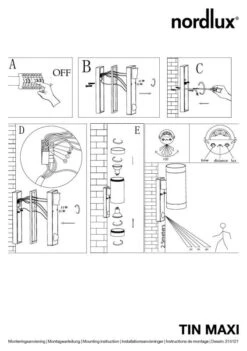 Nordlux Tin Maxi Außenwandleuchte Up-Down Schwarz -Leuchten Verkauf n21512103 ze
