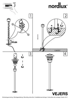 Nordlux Vejers Nordische Außen Wegeleuchte E27 Schwarz -Leuchten Verkauf n25118003 ze
