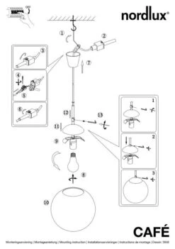 Nordlux Cafe 30 Pendelleuchte Opal Weiss 7 Nordlux Cafe 30 Pendelleuchte Opal Weiss -Leuchten Verkauf n39583001 ze