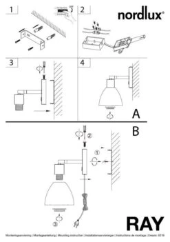 Nordlux Ray Wandspot Chrom Mit Schalter -Leuchten Verkauf n63191033 ze