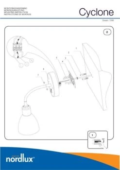 Nordlux Cyclone Indoor Wandleuchte Flex Weiss -Leuchten Verkauf n72991001 ze