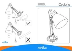 Nordlux Cyclone Klemmleuchte Weiss -Leuchten Verkauf n73072001 ze