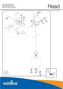 Nordlux Read 20 Pendelleuchte Opal Weiss E27 -Leuchten Verkauf n73163010 ze