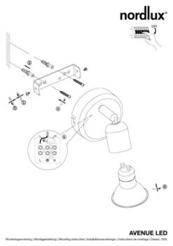 Nordlux Avenue LED Wandspot Geb. Stahl 9 Nordlux Avenue LED Wandspot Geb. Stahl -Leuchten Verkauf n76551132 ze