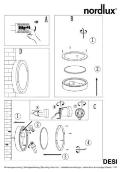 Nordlux Desi 22 Deckenleuchte IP44 Schwarz Rund -Leuchten Verkauf n77636003 ze