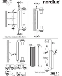 Nordlux Nimal Double Spiegelleuchte Messing 2xE14 IP44 35x12,5x7,8cm -Leuchten Verkauf nimalspiegelleuchte mounting 1