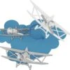 Nowodvorski PLANE III Wand & Deckenleuchte Blau Kinderzimmer