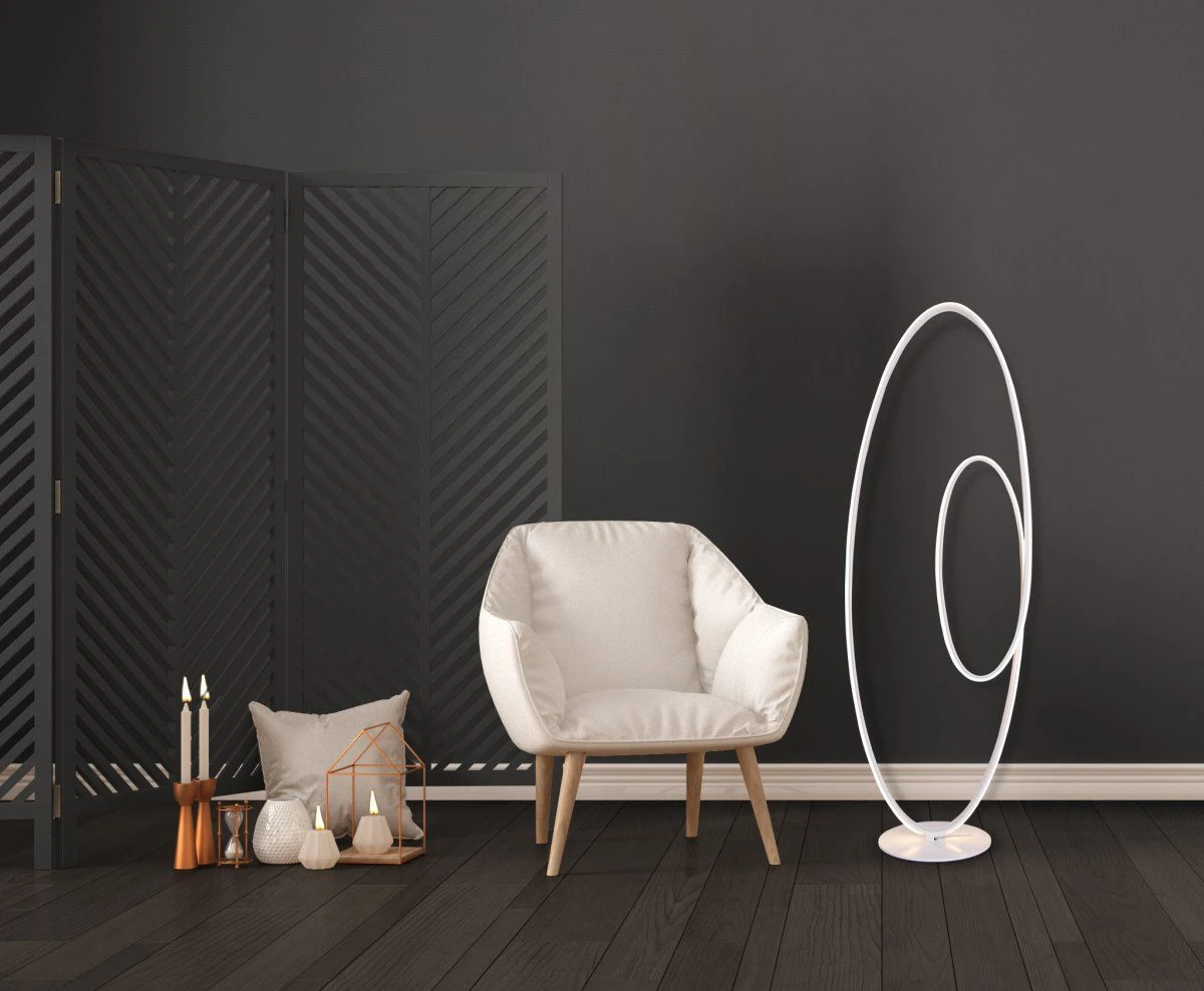 LED Stehleuchte Weiß Näve Odrive 2260lm Mit Drehdimmer 10 LED Stehleuchte Weiß Näve Odrive 2260lm Mit Drehdimmer – Bild 8