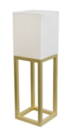 Tischleuchte Messing Matt, Beige Näve Alfa 19x65cm E27 -Leuchten Verkauf nve3131811 2