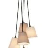 Hängeleuchte Mit Stoffschirm Beige, Braun Näve Boho 5x E14 -Leuchten Verkauf nve7062511