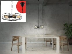 Hängeleuchte Im Ventilator Look Schwarz Näve Alex 5x E27 -Leuchten Verkauf nve7065422 4