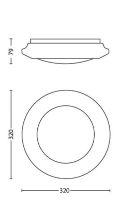 Philips MyLiving Cinnabar LED Deckenleuchte Weiß 4000K 1300lm 32cm -Leuchten Verkauf philips 333623117 1