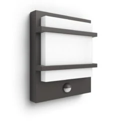 Philips MyGarden Petronia LED Außenwandleuchte Anthrazit 1200lm IP44 22,7x19x6cm Bewegungsmelder