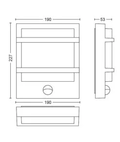 Philips MyGarden Petronia LED Außenwandleuchte Anthrazit 1200lm IP44 22,7x19x6cm Bewegungsmelder -Leuchten Verkauf philips petronia aussenlampe 1739593p0 3