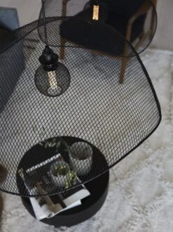 PR Home Vivi Moderne Drahtgeflecht Pendelleuchte Schwarz 61cm E27 -Leuchten Verkauf pr home 2606103 bt02 7