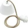 PR Home Cordset Pendelaufhang E27 Mit Leinenkabel Beige 210cm Baldachin Weiß -Leuchten Verkauf pr home pendelaufhang mit e27 fassung tt 18 n