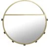 PR Home Bea Wandspiegel Matt Gold Aus Metall 60cm Rund Mit Beleuchtung U. Ablage 5x E14 -Leuchten Verkauf pr3286003