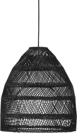 Hängelampe Schwarz Rattan PR Home Maja Outdoor IP44 36cm E27 2,5m Mit Stecker