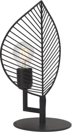 Tischlampe Im Blatt Jungle Design Aus Metall Schwarz PR Home Elm 32,5cm E27 -Leuchten Verkauf pr3733203 1