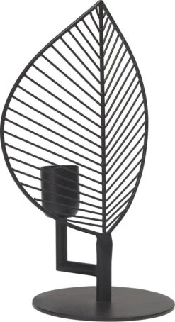 Tischlampe Im Blatt Jungle Design Aus Metall Schwarz PR Home Elm 32,5cm E27 -Leuchten Verkauf pr3733203 3
