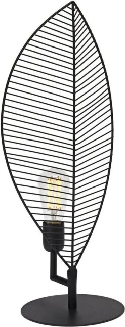 Tischlampe Im Blatt Jungle Design Aus Metall Schwarz PR Home Elm 58cm E27 -Leuchten Verkauf pr3735803 2
