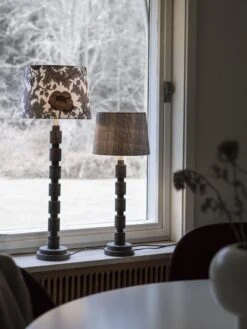 Lampenschirm Textil Grau Kariert PR Home Sofia E27 20x15,5cm -Leuchten Verkauf pr420 1466 1 1