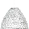 Hängelampe Weiß Rattan PR Home Maja Outdoor IP44 45cm E27 2,5m Mit Stecker