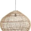 Rattan Hängeleuchte Aus Geflochtenen Naturmaterial PR Home Karen Ca. 90cm E27 Mit 2,5m Kabel U. Stecker IP44