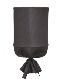 Textil Lampenschirm Für Außen Und Innen Schwarz PR Home Round 30x60cm Für E27 Fassung