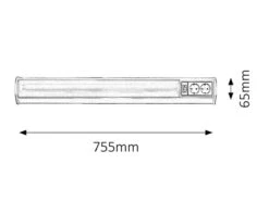 Rabalux Bath Unterbauleuchte 1x G13 T8 Weiß 755mm 2 Steckdosen -Leuchten Verkauf rl2323 tz
