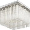 Rabalux Danielle LED Glas Kristall Deckenleuchte Chrom Eckig -Leuchten Verkauf rl2448
