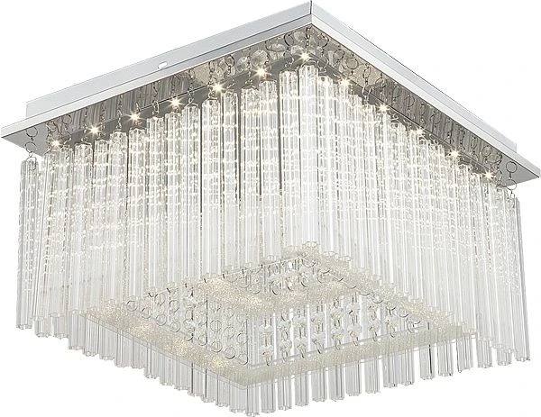 Rabalux Danielle LED Glas Kristall Deckenleuchte Chrom Eckig 3 Rabalux Danielle LED Glas Kristall Deckenleuchte Chrom Eckig